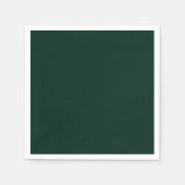 Serviette En Papier Mini pin foncé vert uni élégant (Devant)