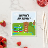 Serviette En Papier Mini Putt Putt Anniversaire mignonne Gopher (En situation)