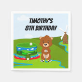 Serviette En Papier Mini Putt Putt Anniversaire mignonne Gopher (Devant)