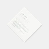 Serviette En Papier Mini Sage Vert Mariage Fun Facts Napkins (Coin)