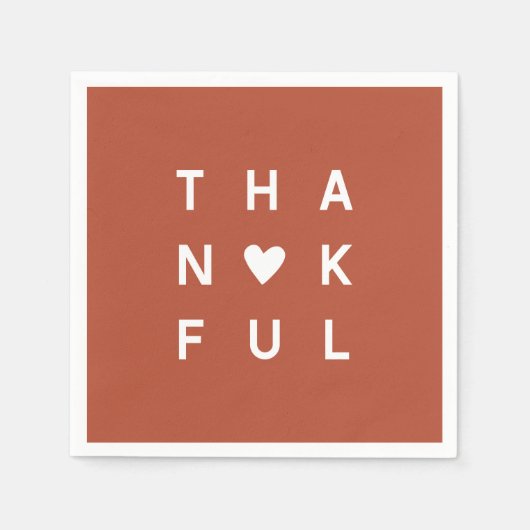 Serviette En Papier Mini-Terracotta Cuivre Fête de Thanksgiving (Devant)