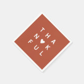 Serviette En Papier Mini-Terracotta Cuivre Fête de Thanksgiving (Coin)