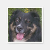 Serviette En Papier Miniature American Shepherd Black Tri (Devant)