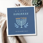 Serviette En Papier Miniature Bleue Simple Limite Bougies Bonne Hanouk<br><div class="desc">Si vous avez besoin d'une personnalisation supplémentaire,  n'hésitez pas à m'envoyer un message sur yellowfebstudio@gmail.com .</div>