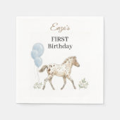 Serviette En Papier Miniature Horse Birthday Napkins (Devant)