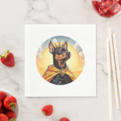 Serviette En Papier Miniature Pinscher Chien King (En situation)