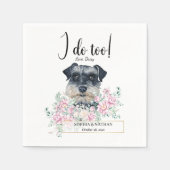 Serviette En Papier Miniature Schnauzer Chien Mariage Cocktail Cocktai (Devant)