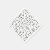 Serviette En Papier Minimal Black White Alphabet Pattern  (Coin)