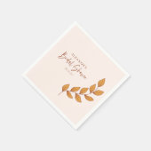 Serviette En Papier Minimal Boho Botanical Vigne Mariage sur mesure (Coin)