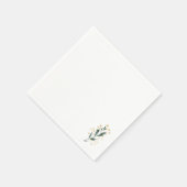 Serviette En Papier Minimal Botanical | Soft Greenery & Gold Accent (Coin)