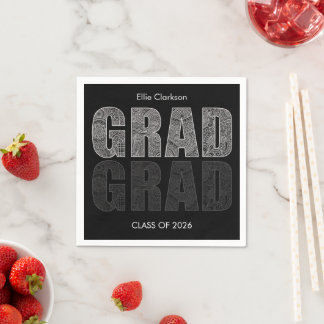 Serviette En Papier Minimal Classy Graduation Party