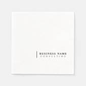 Serviette En Papier Minimal Consulting Company Typographie moderne (Devant)