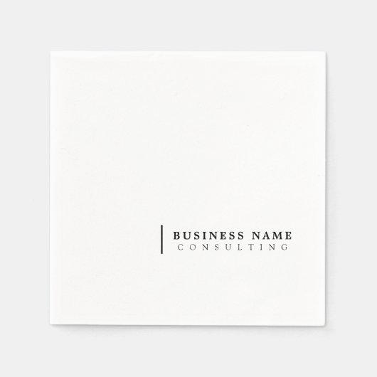 Serviette En Papier Minimal Consulting Company Typographie moderne (Devant)