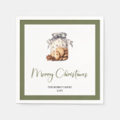 Serviette En Papier Minimal Earthy Christmas Cookies Jar Personalized  (Devant)