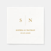 Serviette En Papier Minimal et chic | MARIAGE (Devant)
