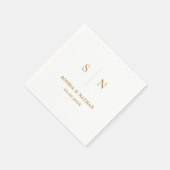 Serviette En Papier Minimal et chic | MARIAGE (Coin)