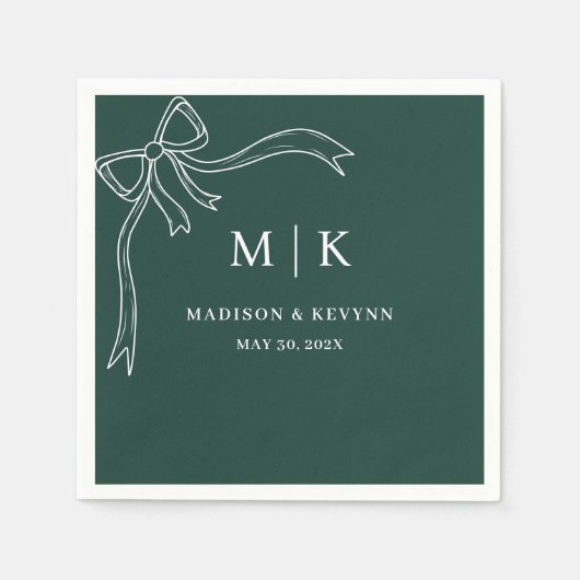 Serviette En Papier Minimal et chic | Mariage (Devant)