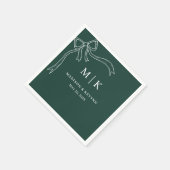 Serviette En Papier Minimal et chic | Mariage (Coin)