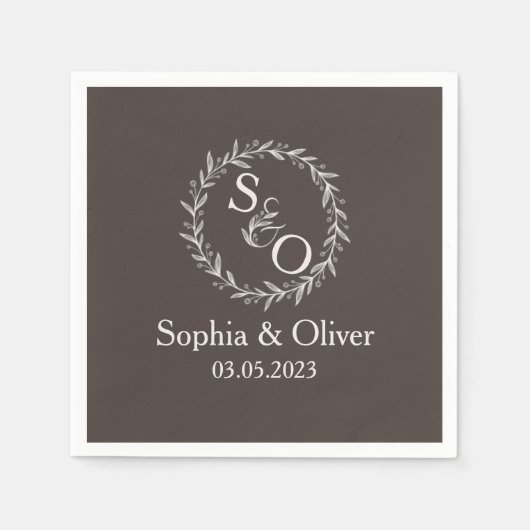 Serviette En Papier Minimal et chic | MARIAGE (Devant)