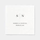 Serviette En Papier Minimal et chic | MARIAGE (Devant)