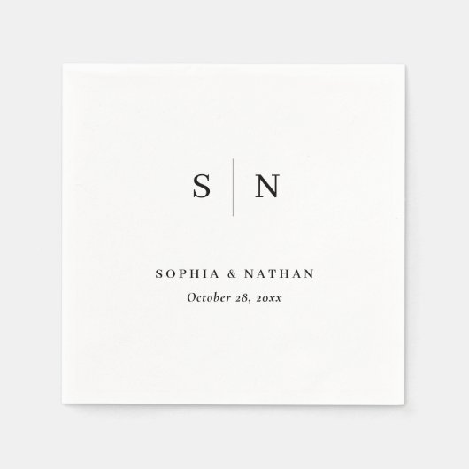 Serviette En Papier Minimal et chic | MARIAGE (Devant)