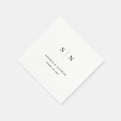 Serviette En Papier Minimal et chic | MARIAGE (Coin)