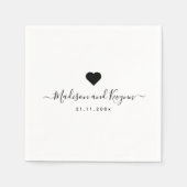 Serviette En Papier Minimal et chic | MARIAGE (Devant)