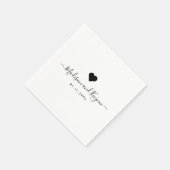 Serviette En Papier Minimal et chic | MARIAGE (Coin)