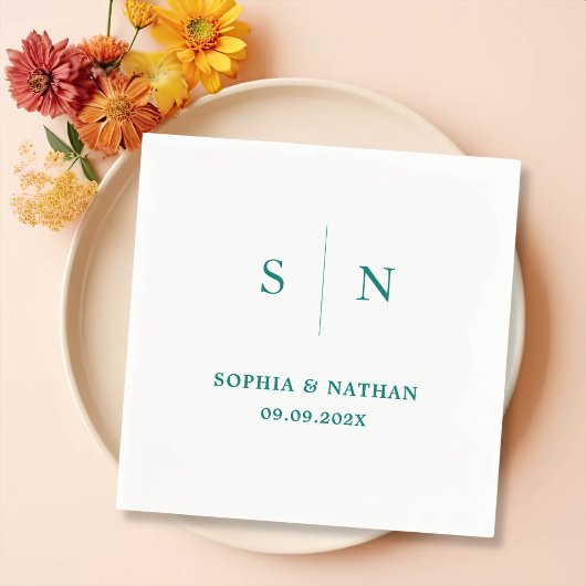 Serviette En Papier Minimal et chic | MARIAGE