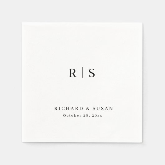 Serviette En Papier Minimal et chic | MARIAGE (Devant)