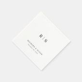 Serviette En Papier Minimal et chic | MARIAGE (Coin)