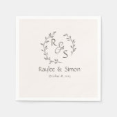 Serviette En Papier Minimal et chic | MARIAGE (Devant)