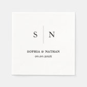 Serviette En Papier Minimal et chic | MARIAGE (Devant)