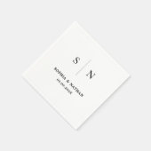 Serviette En Papier Minimal et chic | MARIAGE (Coin)