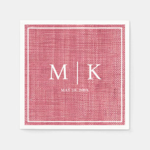 Serviette En Papier Minimal et chic Mariage de tissu Denim rose