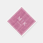 Serviette En Papier Minimal et chic | Mariage de tissu Denim rose (Coin)