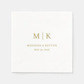 Serviette En Papier Minimal et chic | Napkins Mariage (Devant)