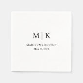 Serviette En Papier Minimal et chic | Napkins Mariage (Devant)