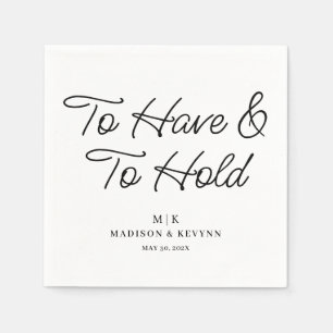 Serviette En Papier Minimal et chic Napkins Mariage