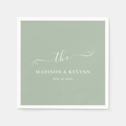 Serviette En Papier Minimal et chic | Napkins Mariage (Devant)