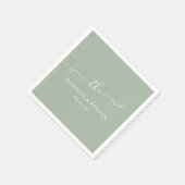 Serviette En Papier Minimal et chic | Napkins Mariage (Coin)