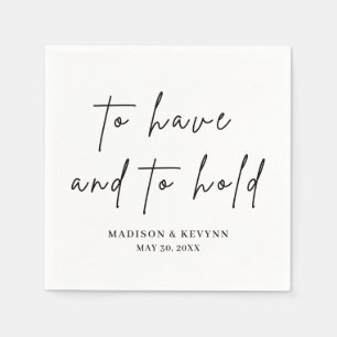 Serviette En Papier Minimal et chic Napkins Mariage