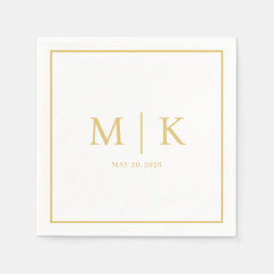 Serviette En Papier Minimal et chic   Napkins Mariage