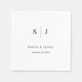 Serviette En Papier Minimal et chic | Papier Mariage Napkin (Devant)