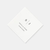 Serviette En Papier Minimal et chic | Papier Mariage Napkin (Coin)