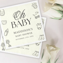 Minimal Hand Drawn Gender Neutral Baby Shower