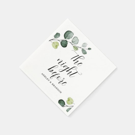 Serviette En Papier Minimal La Nuit Avant Les Serviettes (Coin)