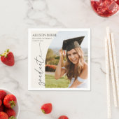 Serviette En Papier Minimal Minimalist Photo Arch Graduation (En situation)