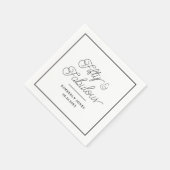 Serviette En Papier Minimal Modern Fifty & Fabulous 50th Birthday (Coin)