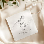 Serviette En Papier Minimal moderne Heureusement Jamais Après Script M